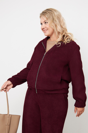 Жакет женский Незнакомка 10.9506.2818 вельвет ((46) 164-92-100, винный)