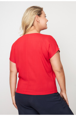 Блузка Незнакомка 03.9499.2154 ткань плательная слаб ((60) 164-120-128, красный)