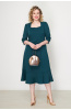 Платье Незнакомка 00.9280.2825 ткань костюмная ((56) 164-112-120, темно-зеленый)
