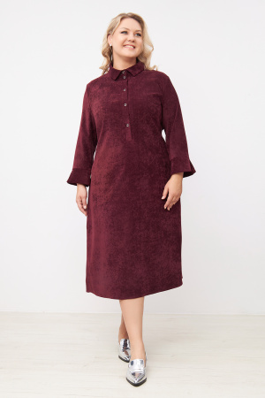 Платье Незнакомка 00.9508.2878 вельвет ((58) 164-116-124, бордовый)