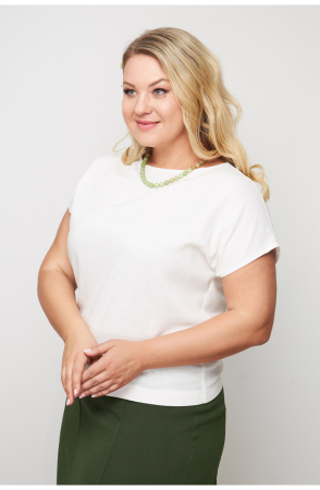 Блузка Незнакомка 03.9499.2154 ткань плательная слаб ((60) 164-120-128, молочный)