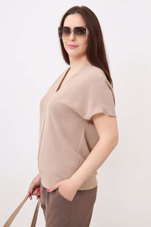 Блузка Незнакомка 01.9497.2893 ткань жатка ((62) 164-124-132, песочный)