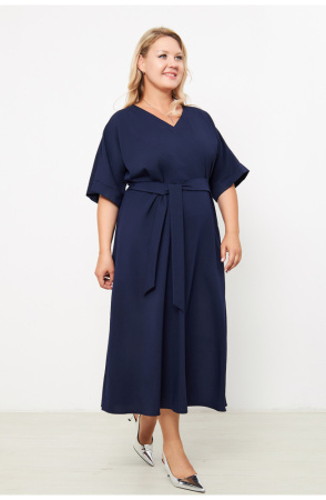 Платье женское Незнакомка 00.9408.2853 ткань костюмная ((52) 164-104-112, темно-синий)