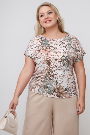 Блузка Незнакомка 03.2160.2154  масло ((58) 164-116-124, бежево-розовый)