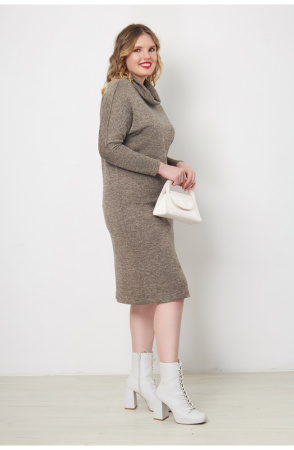 Платье Незнакомка 00.8414.2128.1 трикотаж-меланж ((58) 164-116-124, серо-бежевый)