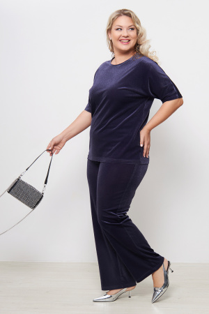 Джемпер Незнакомка 03.8491.2591 бархат ((44) 164-88-96, фиолетово-синий)