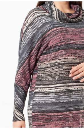 Платье Незнакомка 00.8466.2128 трикотаж ангора ((56) 164-112-120, серо-розовый)