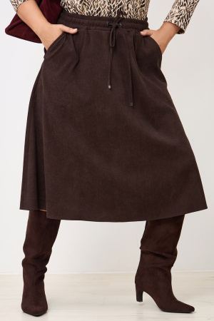 Юбка Незнакомка 04.9506.2674 вельвет ((44) 164-88-96, темно-коричн.)