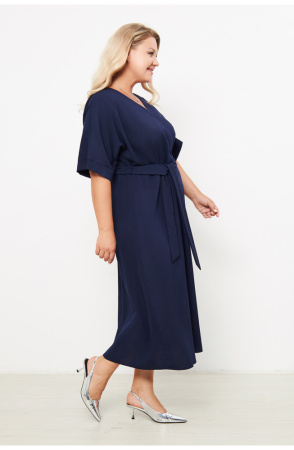 Платье женское Незнакомка 00.9408.2853 ткань костюмная ((52) 164-104-112, темно-синий)
