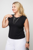 Блузка Незнакомка 08.3012.800 топ вискоза ((54) 164-108-116, черный)