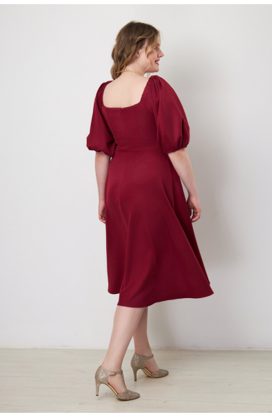 Платье Незнакомка 00.9280.2745 ткань костюмная ((44) 164-88-96, бордовый)