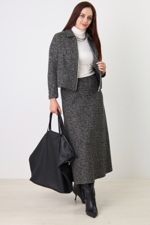 Юбка Незнакомка 04.8431.556.09 трикотаж меланж ((44) 164-88-96, темно-серый)