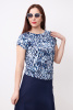 Блузка Незнакомка 03.2160.2154  масло ((50) 164-100-108, бело-синий)