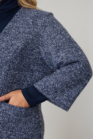 Жакет женский Незнакомка 10.8452.669 трикотаж"букле" ((56) 164-112-120, сине-белый)