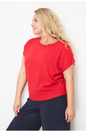 Блузка Незнакомка 03.9499.2154 ткань плательная слаб ((60) 164-120-128, красный)