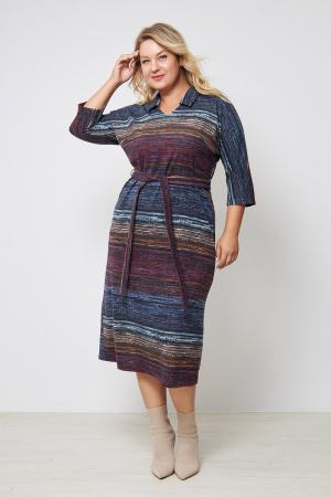 Платье Незнакомка 00.8466.2800 трикотаж-ангора ((62) 164-124-132, сине-розовый)