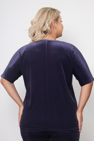 Джемпер Незнакомка 03.8491.2591 бархат ((44) 164-88-96, фиолетово-синий)