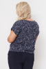 Блузка Незнакомка 03.9459.2154 ткань блузочная ((44) 164-88-96, сине-белый)