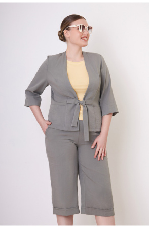 Жакет Незнакомка 10.9408.669 ткань костюмная ((48) 164-96-104, серо-зеленый)