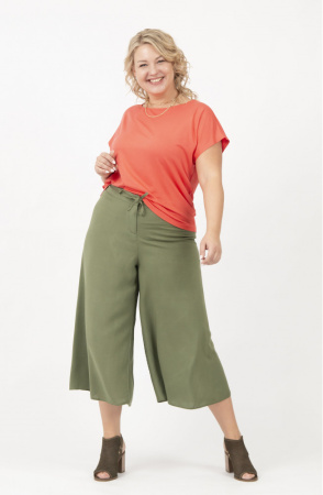 Юбка-брюки Незнакомка 05.9383.2011 штапель ((44) 164-88-96, оливковый)