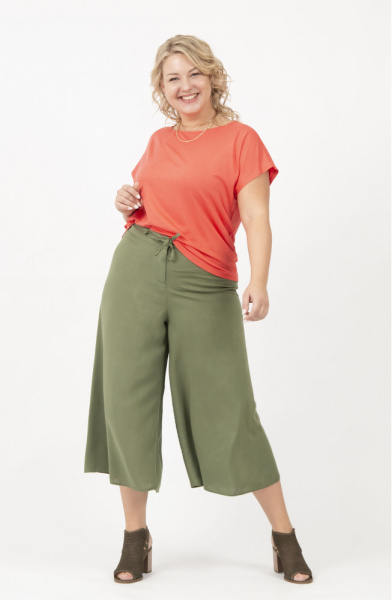 Юбка-брюки Незнакомка 05.9383.2011 штапель ((44) 164-88-96, оливковый)