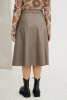 Юбка Незнакомка 04.8459.2681 искусственная кожа на трикотаже ((62) 164-124-132, серо-бежевый)