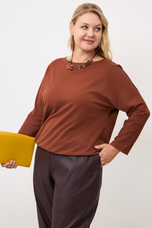 Блузка Незнакомка 03.4142.2032 вискоза фырча ((62) 164-124-132, коричневый)