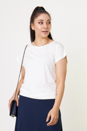 Блузка Незнакомка 03.9499.2154 ткань плательная слаб ((52) 164-104-112, молочный)