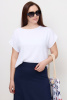 Блузка Незнакомка 03.9497.2154 ткань жатка ((64) 164-128-136, белый)