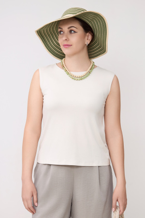 Блузка Незнакомка 08.3012.800 топ вискоза ((54) 164-108-120, бело-беж)