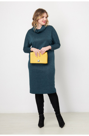 Платье Незнакомка 00.8414.2128.1 трикотаж-меланж ((62) 164-124-132, изумрудный)