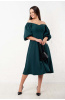 Платье Незнакомка 00.9280.2745 ткань костюмная ((52) 164-104-112, темно-зеленый)