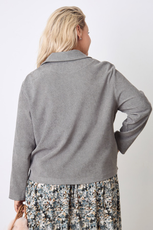 Жакет Незнакомка 10.9506.2915 вельвет ((50) 164-100-108, серо-зеленый)