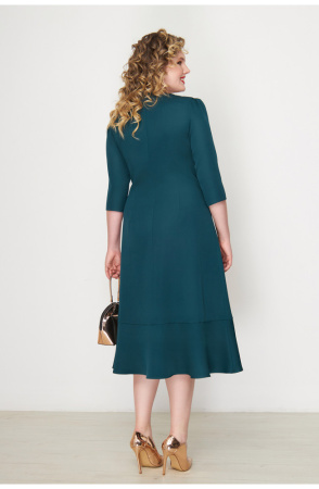 Платье Незнакомка 00.9280.2825 ткань костюмная ((56) 164-112-120, темно-зеленый)