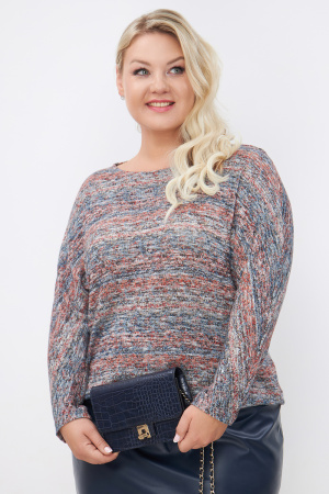 Джемпер Незнакомка 03.8653.2032 вязанка"меланж" ((44) 164-88-96, сине-коричневый)