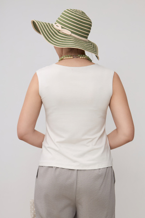 Блузка Незнакомка 08.3012.800 топ вискоза ((54) 164-108-120, бело-беж)