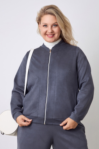 Жакет Незнакомка 10.8487.2906 трикотаж замша ((44) 164-88-96, серый)