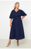 Платье женское Незнакомка 00.9408.2853 ткань костюмная ((52) 164-104-112, темно-синий)