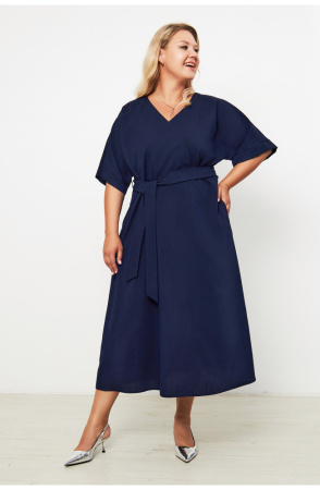 Платье женское Незнакомка 00.9408.2853 ткань костюмная ((52) 164-104-112, темно-синий)