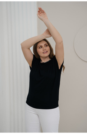 Блузка Незнакомка 03.3012.2154 вискоза ((62) 164-124-132, черный)