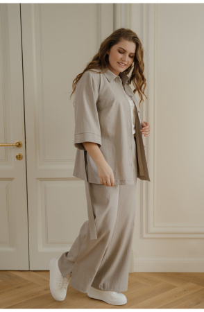 Брюки Незнакомка 05.9408.2683 ткань костюмная ((44) 164-88-96, серо-бежевый)