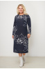 Платье Незнакомка 00.8482.2823 трикотаж-ангора ((54) 164-108-116, сине-белый)