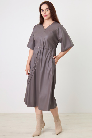 Платье Незнакомка 00.8485.2903 кожа стрейч ((44) 164-88-96, серо-бежевый)