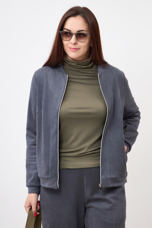 Жакет Незнакомка 10.8487.2906 трикотаж замша ((44) 164-88-96, серый)