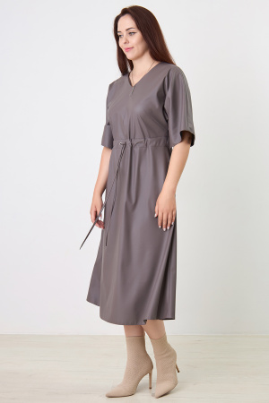 Платье Незнакомка 00.8485.2903 кожа стрейч ((44) 164-88-96, серо-бежевый)