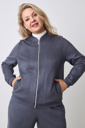 Жакет Незнакомка 10.8487.2906 трикотаж замша ((44) 164-88-96, серый)