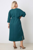 Платье Незнакомка 00.9280.2848 ткань костюмная ((56) 164-112-120, темно-зеленый)