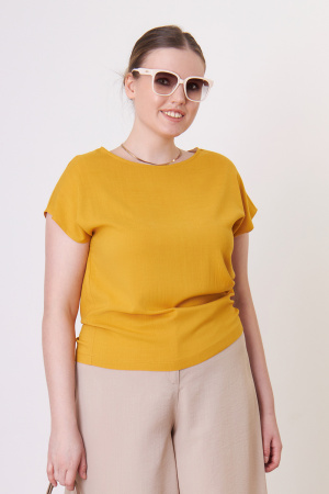 Блузка Незнакомка 03.9499.2154 ткань плательная слаб ((56) 164-112-120, охра)