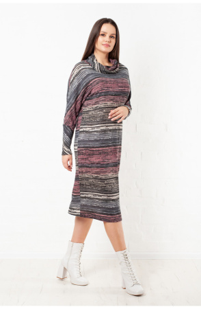 Платье Незнакомка 00.8466.2128 трикотаж ангора ((56) 164-112-120, серо-розовый)