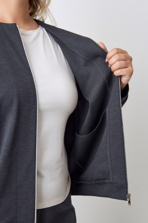 Жакет Незнакомка 10.5023.2913 вискоза меланж ((44) 164-88-96, темно-серый)